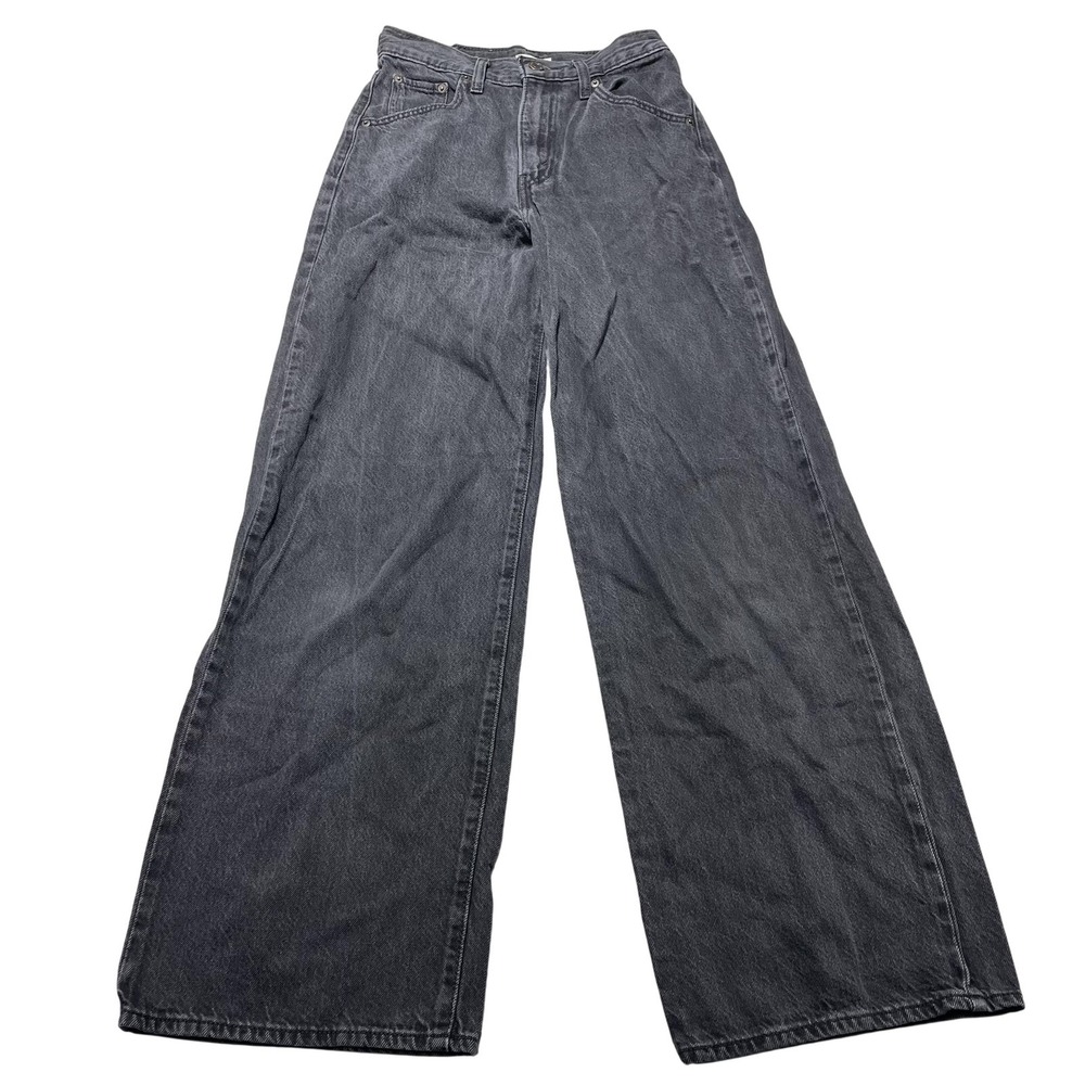 Levis Cinch Baggy Jeans Women 25x30 Charcoal Wash Relaxed Wide Leg Denim Pants